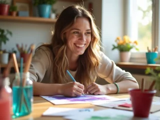 person practicing fun creative activities to build self confidence