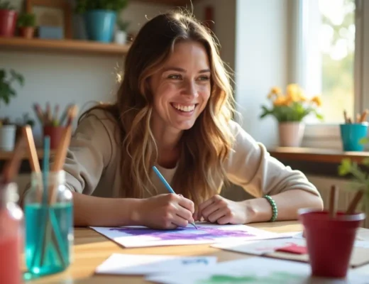person practicing fun creative activities to build self confidence